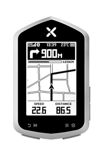 XOSS NAV Plus GPS Bike Computer with Bluetooth, 2.4"" Ant+ Bike Computer Wireless with 33hs Long Battery Life, IPX7 Waterproof Map Navigation Bike Computer with Auto Backlight & Rear 3D Video, Black