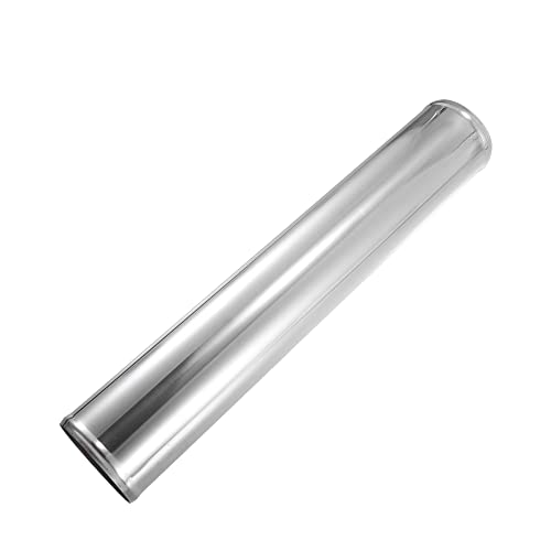 X AUTOHAUX OD 89mm 3.5" Length 20" 500mm Aluminum Alloy Tube Intercooler Pipe Straight Air Intake Tube Silver Tone for Car