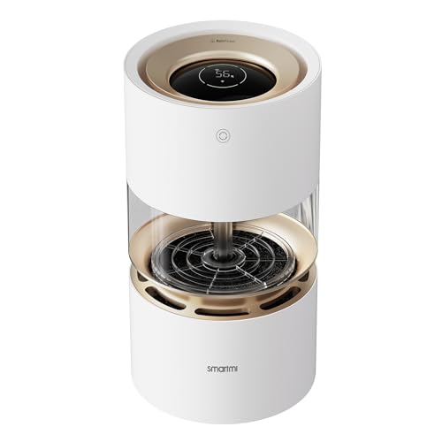 Smartmi Evaporative Humidifier Rainforest, 3L Cool No Mist Humidifiers for Bedroom, Visible Raindrops, Top-fill, Air Humidifiers for Baby, Self-Cleani