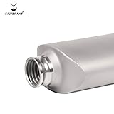 SILVERANT Titanium Ultralight 800ml/27 fl oz Leakproof Outdoor Camping Hiking Sports Water Bottle with Insulating Thermal Sleeve and Clip Loop Cap (800ml-slim-bottle)