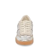 Dolce Vita Women's Notice Sneaker, Silver Distressed Leather, 8