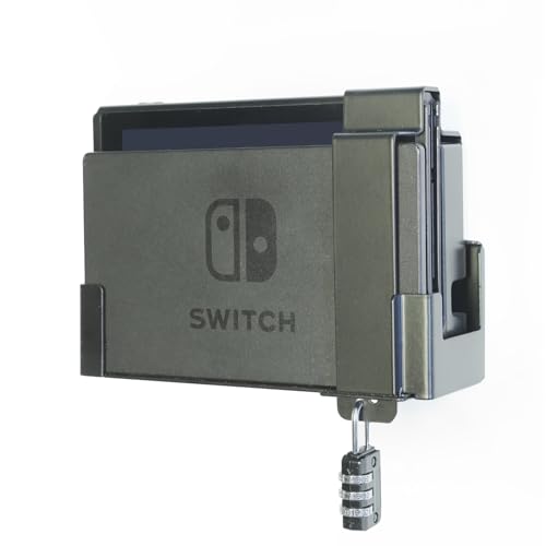 Monzlteck Anti Theft Wall Mount for Nintend Switch Original/OLED - Secure Gaming Solution - Keep Your Switch Safe and Organized