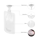 Clear Transparent Screw Cap Spout Liquid Drinking Stand-Up Reusable Pouches for Travel, Pop Up Shop, Concerts, Events (50, 16.91 oz)