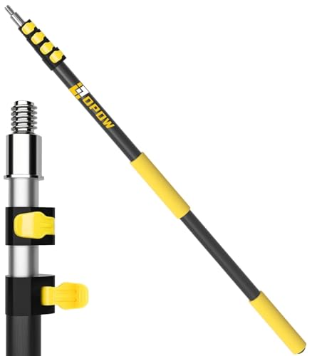 Opow 4.5-18 FT Telescopic Extension Pole, Multi-Purpose Aluminum Alloy Telescoping Rod with Flip-Lock Design, Sturdy for Painting Dusting, High House Maintenance, and Window Cleaning