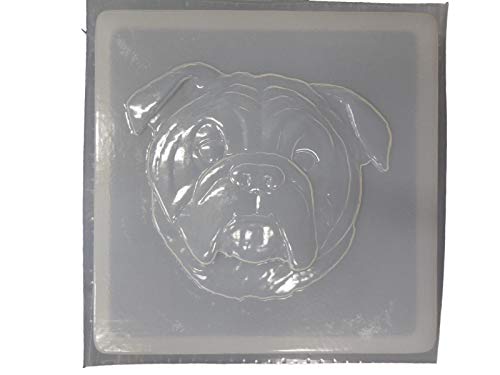 Bulldog Dog Plastic Craft Mold use with Concrete or Cement to Make Stepping Stones 1168
