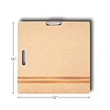 Falling in Art 18x18 Sketch Board, Drawing Tote Board for Artists with Sturdy Clip and Rubber Bands, Portable Art Clipboard for Classroom and Studio Drawing