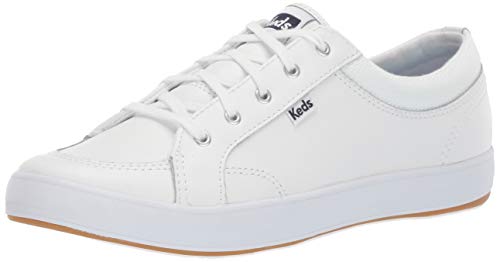 Keds Center Lace Up, Sneaker Womens, White Leather, 8.5 Medium