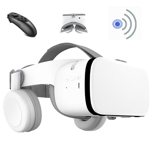 VR Headset, Wireless 3D VR Glasses Virtual Reality Goggles for 4.7-6.5" iPhone & Android with Controller, Anti-Blue Light Virtual Reality Headset Gift for Kids & Adults for IMAX Movies & Play Games