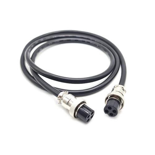 32.8 ft GX16 4 Pin Cable Double Female Head Aviation Cordset, GX16 4 Pin Panel Mount Circular Metal Aviation Connector Adapter Female to Female 20AWG (10Meter)