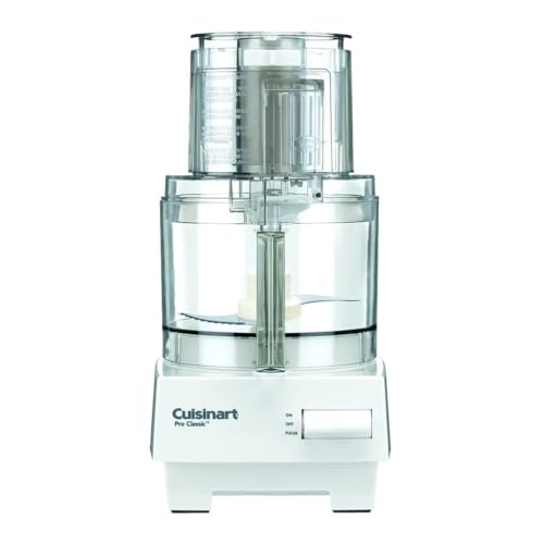 Cuisinart 7-Cup Pro Classic Food Processor, 600-Watt Motor, Vegetable Chopper & Blender for Mincing, Dicing, Shredding, Puree & Kneading Dough, DLC-10SYP1, White