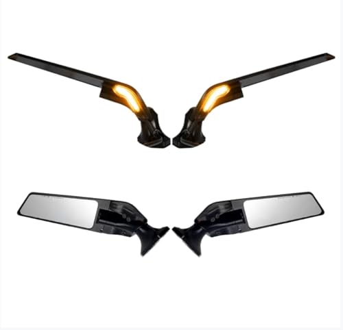 D1M Wind Wing Rear View Mirrors,Side Mirrors Wind Swivel Wing Mirrors,Adjustable Rotating Side Mirror Winglet,Wing Winglet Mirror for YAMAHA R3 R15-V3 R25 X-MAX R6R6