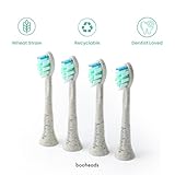 booheads Sonibio - Plant-Based Electric Toothbrush Heads - Sustainable BPA-Free Electric Toothbrush Heads Compatible with Sonicare* 4PK