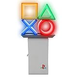 Exquisite Gaming: PlayStation Heritage - Light Up Ikon LED Mobile Phone & Gaming Controller Holder - Charging Ports, Cable Guys, Sony Licensed Figure