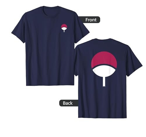 Naruto Shippuden Sasuke Uchiha Icon Front and Back Anime T-Shirt