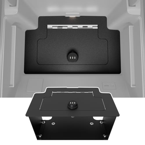 SZYANG Center Console Safe Organizer Compatible with 2023-2025 Chevy Silverado GMC Sierra 1500 Redesigned 2022 Model Lock Box Console Safe Vault Replacement for 2022-2025 Chevy Silverado Accessories