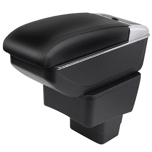 HRCHCG Armrest for Toyota Yaris iA Sedan 2017 2018 Dual Layer Center Console Storage Box with Cup Holder