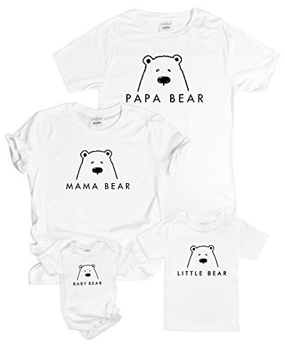 The Spunky Stork Family Mama Papa Baby Bear Matching Tshirt for Moms & Dads (Medium, Mama Bear | Unisex Tee)