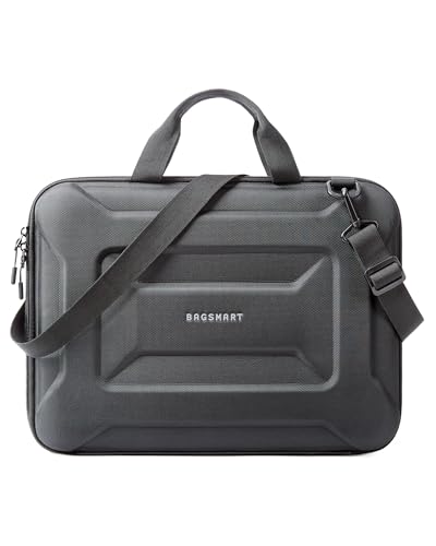 BAGSMART 15.6-16 inch Laptop Computer Case with Strap,Shockproof Waterproof Laptop Bag with Sturdy Handle,Carrying Laptop Sleeve for 15" Dell,HP,MacBook Pros，Black