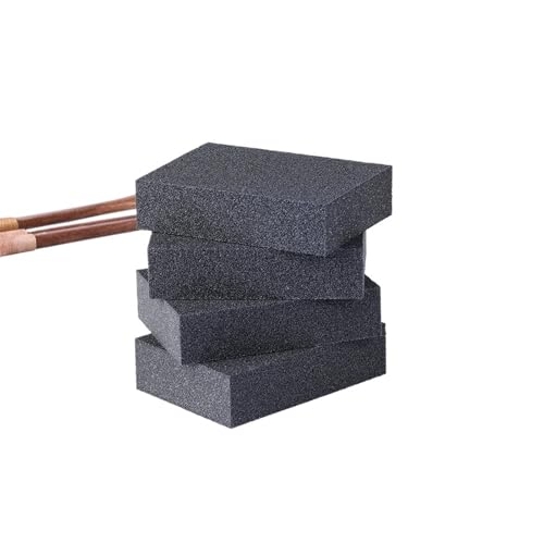1/4pcs Alumina Diamond Grit+ Sponge High Density Emery Magic Sponge for Cleaning Homeware Kitchen Sponge Removing Rust Rub(1 pcs Brown)