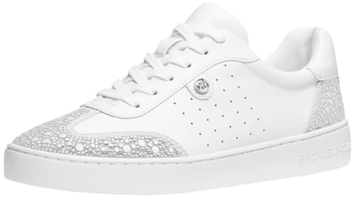 Michael Kors Women's Scotty Lace Up Sneaker, Optical White, 8