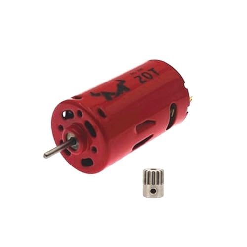 Yantinos 20T 390 Motor With 14T Motor Gear For MN86S MN86 MN86KS MN86K MN G500 1/12 RC Car Upgrade Parts Accessories - (Color: Red)