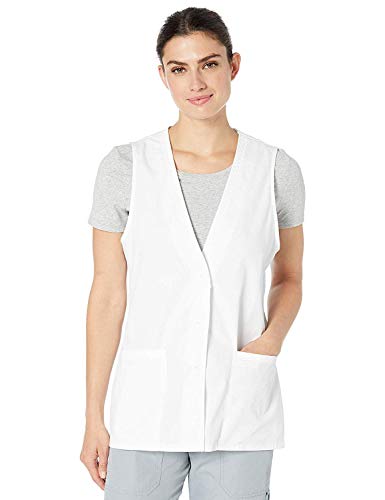 Cherokee Women's Lace Trimmed Vest, White, X-Large