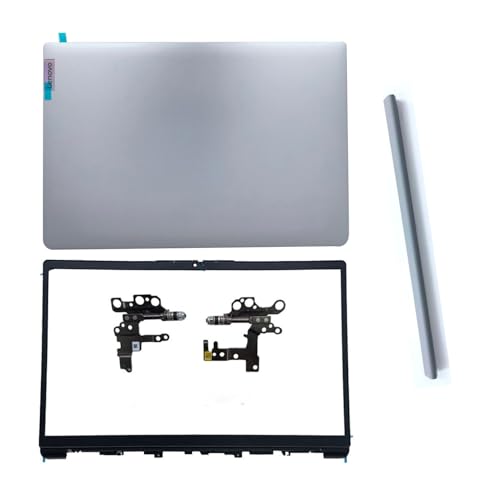 Wzqrps Replacement Laptop LCD Cover Back Rear Top Lid Front Bezel Hinges with Hinge Cover for Lenovo IdeaPad 1 15ADA7 1 15AMN7 82R1 5CB1F36621 AP3L6000100 5CB1M48453 82RF1006VUS Silver