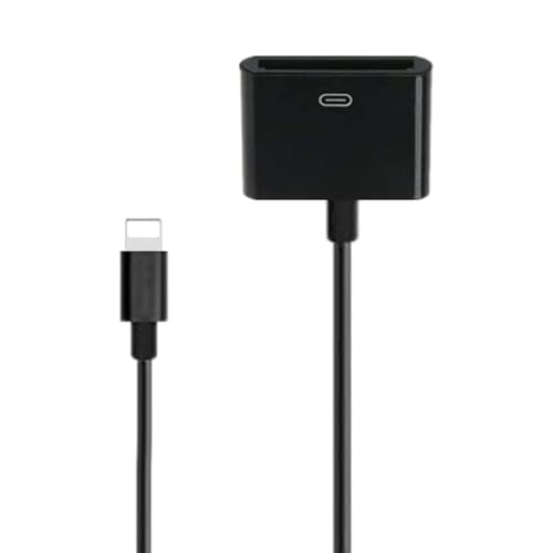 COVS Lightning to 30 Pin Adapter, Apple MFi Certified 8-Pin Male to 30-Pin Female Connector with iPhone Charger Converter Black Cable, No Audio Support