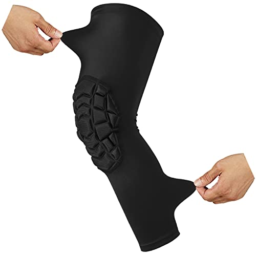 Knee Pads Compression Leg Sleeve Knee Sleeve for All Sports Wrestling Protector Gear, Youth & Adult Sizes, 1 Pair of Knee Paded (Black_2 Pack, XX-Large)