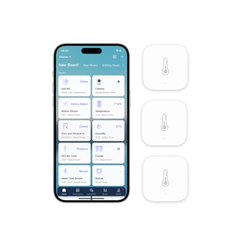 Aqara Zigbee Temperature and Humidity Sensor-3 Pack, Wireless Thermometer Hygrometer for Home Automation, Remote Monitoring, Aqara Hub Required, Compatible with Apple HomeKit, Alexa, Works with IFTTT