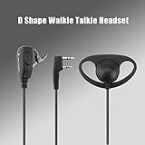 Case of 10,Walkie Talkie Earpiece with Mic 2 Pin D-Type Headset for Walkie-Talkie Compatible with Baofeng UV-5R BF-888S H-777 RT22 RT27 RT-5R Kenwood 2 Way Radios(10 Pack)