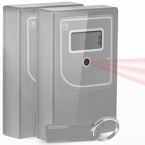 SmartCoounter Retail People Counter Security Checkpoint - Smart Traffic Counter, Infrared Wireless Visitor Counter, Battery Operated Customer Counter, Door Counter for Retail, Easy Use & Install, Grey
