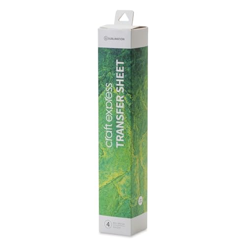 Craft Express Pre-Printed Sublimation Transfer Paper 12 inch x 12 Inch Sheets (Lake Green)