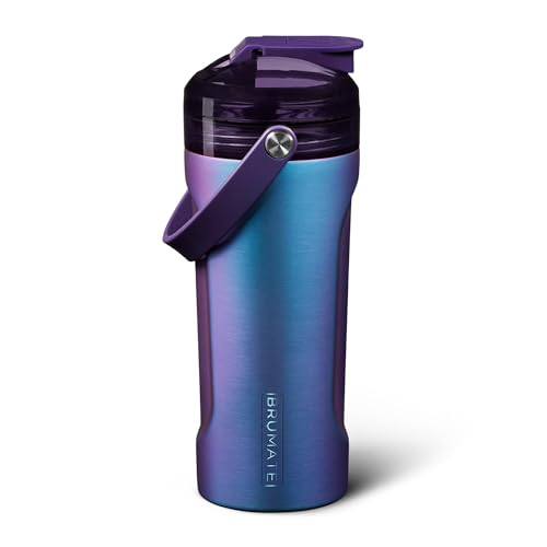 BrüMate MultiShaker Blender Shaker Bottle | 100% Leakproof Insulated Stainless Steel Pre Workout & Protein Shaker Bottle for the Gym | 26oz (Dark Aura)