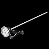 Coffee Thermometer Adjustable Hanging Milk Temperature Gauge Kitchen Accessory with Clip Brewing and Frothing Milk Thermometer for Cooking Coffee Baristas(Long)