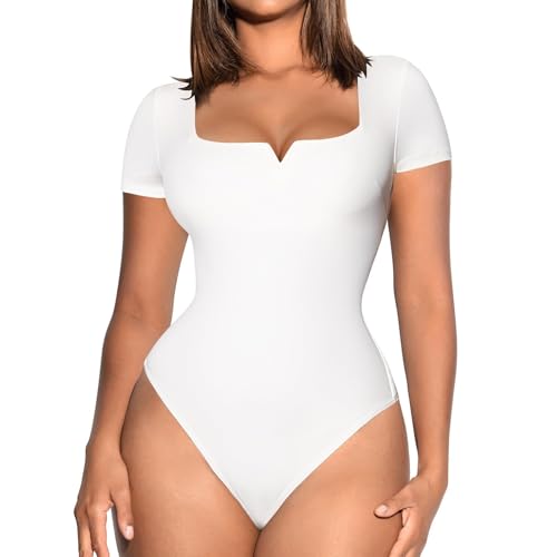 FeelinGirl Bodysuit Shapewear Compression Butt Lifter Body Shaper Tummy Control Thong Tank Top Body Suits Women Clothing
