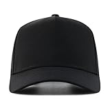 BOTVELA Men Adjustable Snapback Baseball Cap Vented Performance Laser Cut Mesh Hat (Black)