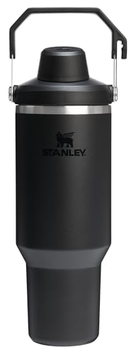 Stanley IceFlow 2.0 Fast Flow Tumbler with Handle 40 oz | Twist On Angled Spout Lid | Leakproof Water Bottle | Insulated Stainless Steel | BPA-Free | Black 2.0