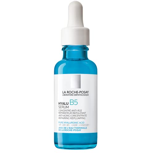 La Roche-Posay Hyalu B5 Pure Hyaluronic Acid Serum for Face, Vitamin B5 + Hyaluronic Acid + Madecassoside, Hydrating Serum Visibly Plumps Skin, Sensitive Skin Safe, Anti Aging , Oil-Free