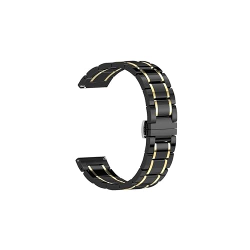 20mm 22mm Ceramic Watch Strap Fit for Samsung Watch 6 5 4 3 Gear S3 /Huawei GT 43 2 Pro/Amazfit GTR/GTS Bracelet(Black gold,For width 20mm)