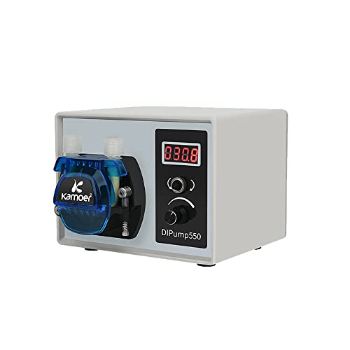 Stepper peristaltic pump 24V small intelligent variable speed high flow lab liquid dosing pump Kamoer DIP 3 rotors 0-452 ml/min BPT tube 4.8 mm ID x 8 mm OD