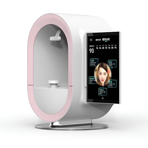 Facial Skin Testing Machine 3D Skin Moisture Analyzer Facial Scanner Analyzer Skin Analyzer Machine,Gold-13.3inch