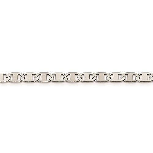 Stainless Steel 5mm Anchor Chain Bracelet Fine Jewelry For Women Gifts For Her, 7.5"