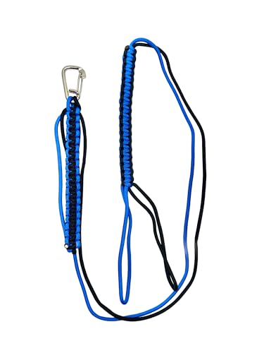Fishing Rod Safety Leash, Landyard for Fishing Rod and Reels, Safety Fishing Rope, 6' Lanyard Connley Fishing (Blue/Black)