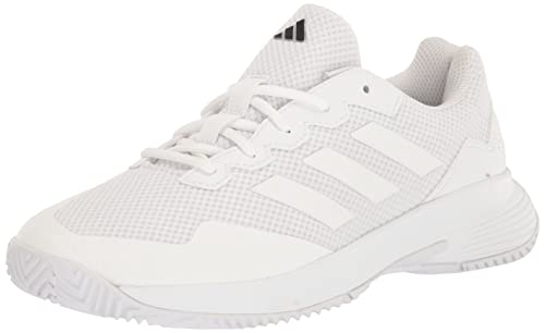 adidas Men's Gamecourt 2.0 Tennis Sneaker, White/White/Matte Silver, 8.5