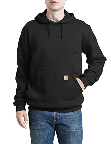 Carhartt Mens Loose Fit Midweight Sweatshirt Athletic Hoodies, Black, Large US