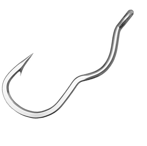 Cuoyuqie 100 Pcs High Carbon Steel Automatic Flip Fishhook Fishing Hook with Eye Sharp Barbed for Carp Fishing Accessories (6# 100pcs)
