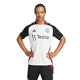 adidas Men's Manchester United FC 24/25 Training Jersey, Off White/Black