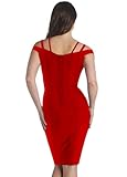 Hybrid & Company Womens Elegance V Neck Stretch Chic Bandage Dress DRBD132 RED XL