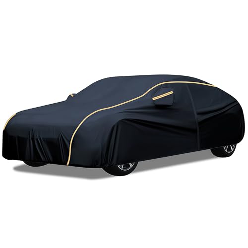 Full Car Covers for Peugeot 407 Sw 丨All Weather Cover Outdoor Tarpaulin Waterproof Breathable Dustproof Snow Rain Sun UV with Storage Bag & Door Zipper